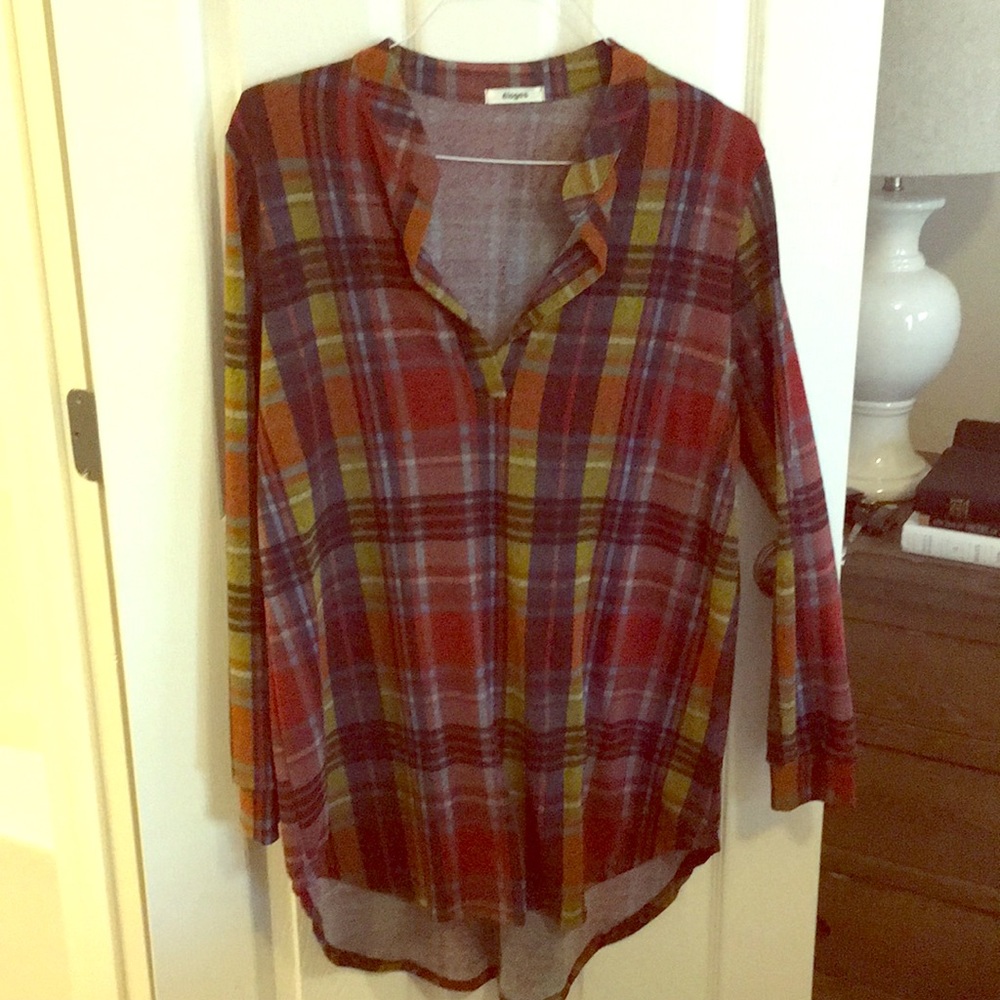 Plaid Sweater Top